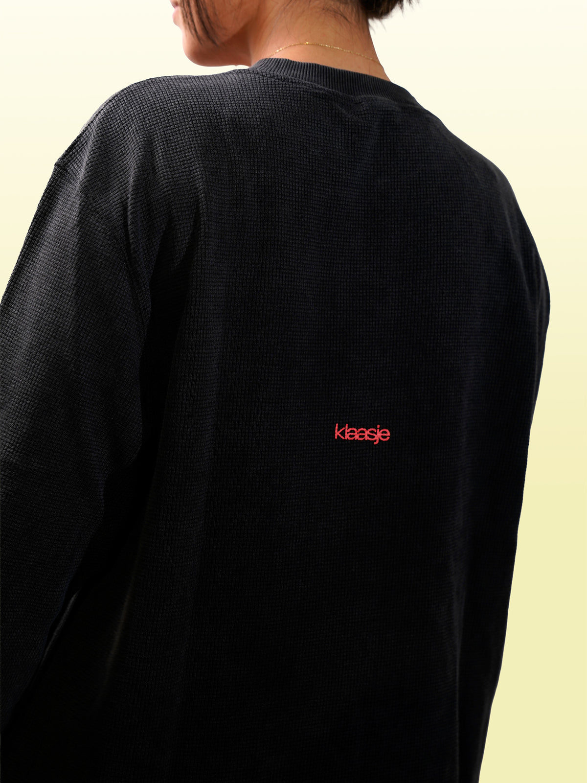 Klaasje World Longsleeve Zwart Oranje